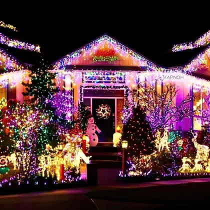 Imagem de Cascata 3 Metros 100 Leds Decoração De Natal 8 Funções Pisca
