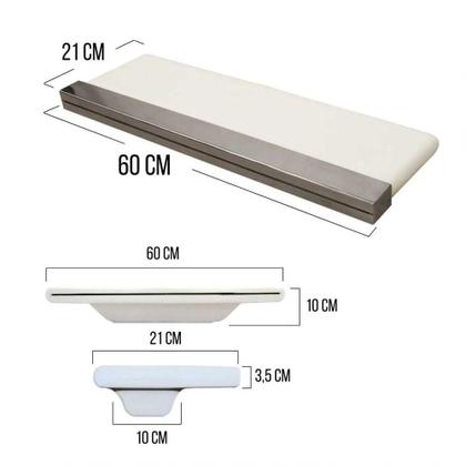 Imagem de Cascata 60Cm Para Piscina De Embutir Na Parede Com Acabamento Em Aço Inox