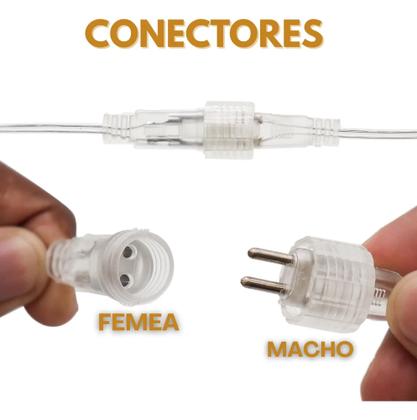 Imagem de Cascata Bastão LED Chuva Meteoro Natal Snowfall 8 Tubos 50cm Luz Branca Bivolt 288 LEDs