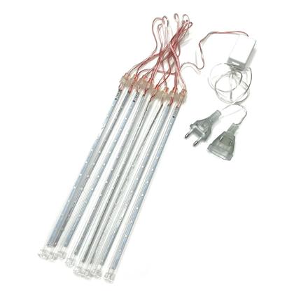 Imagem de Cascata C/8 Tubos Queda Pisca Chuva Led Decoração Natal 50cm