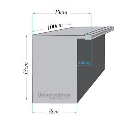Imagem de Cascata De Embutir 100cm Lâmina Curta Led Rgb - Inox 304