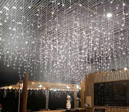 Imagem de Cascata De Natal 350 LEDS Bivolt 8 Funções 10metros Uso Externo Conectores Macho e Fêmea Pisca