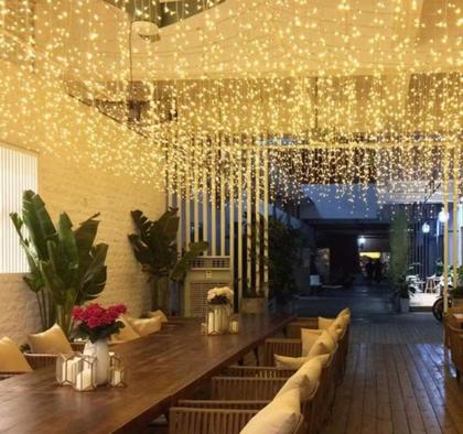 Imagem de Cascata De Natal 350 LEDS Bivolt 8 Funções 10metros Uso Externo Conectores Macho e Fêmea Pisca