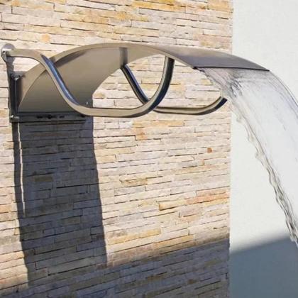 Imagem de Cascata de Parede Sodramar Aço Inox Niagara Para Piscina