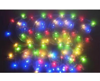 Imagem de Cascata Decoração Natal Fio De Fada Lua E Estrela 115 Leds
