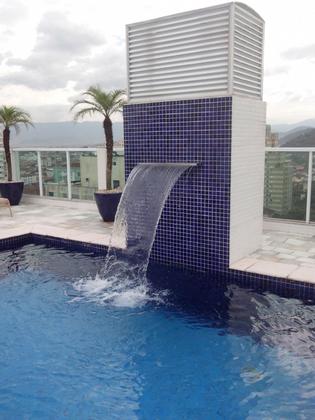 Imagem de Cascata Embutir Parede Para Piscina 80 Cm Aço Inox
