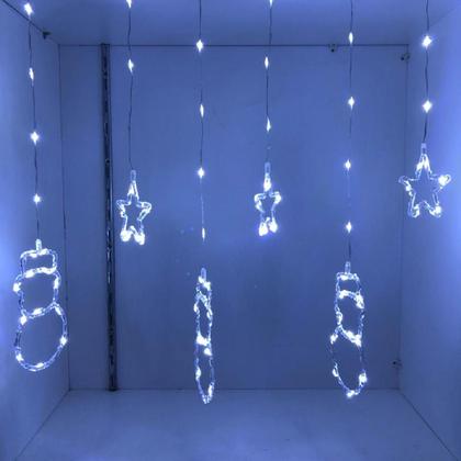 Imagem de Cascata Enfeite Decoração Natal Luz Led C/Fio Fada 2,5m