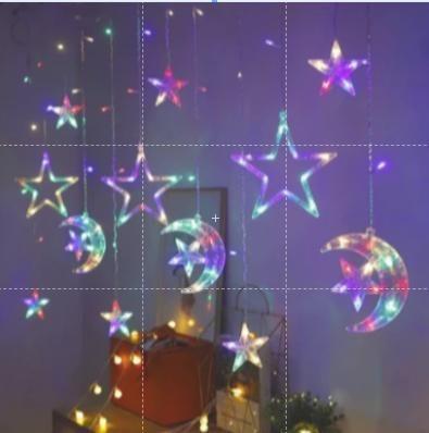 Imagem de Cascata Estrela 138 LED Com 8 Funções 3,5 metros 110V Pisca Pisca Luzes de Natal