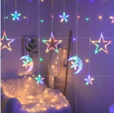 Imagem de Cascata Estrela 138 LED Com 8 Funções 3,5 metros 110V Pisca Pisca Luzes de Natal