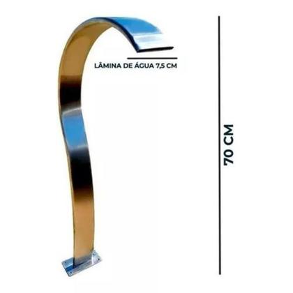 Imagem de Cascata Inox Para Piscina Slim 70 Cm Aço Inox 304