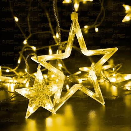 Imagem de Cascata Led com Estrelas e Lua Decoração de Natal 220v - Outras Marcas