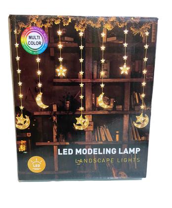 Imagem de Cascata Led Lua E Estrela Luz Amarela Natal 2,5m- Kit 2 un