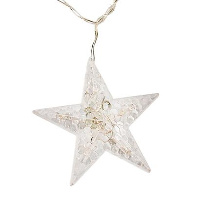 Imagem de Cascata Natalina 120 LEDs Branco Quente 8 Funções 25m 127v