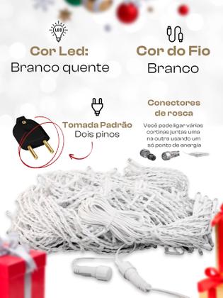 Imagem de Cascata Pisca 400 Led Fixa Efeito Strobo 10metros Extensivel