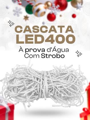 Imagem de Cascata Pisca 400 Led Fixa Efeito Strobo 10metros Extensivel