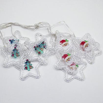 Imagem de Cascata Pisca LEDs Decoração Árvore Natal Noel Branco De 3M