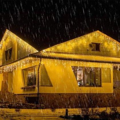 Imagem de Cascata Pisca Pisca Natal Lampada 92 Led 3 Metros 220v  Branco