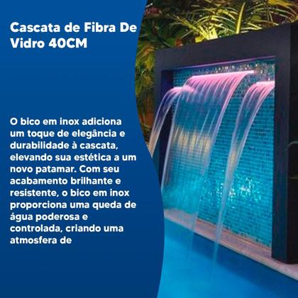 Imagem de Cascata Piscina Embutir Parede 40cm Promoção Pronta Entrega