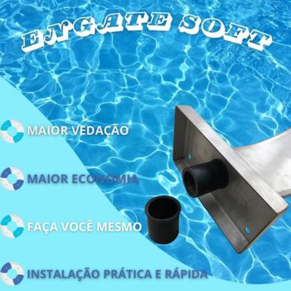 Imagem de Cascata Piscina Inox 80cm Altura Ótima Qualidade Direto do Fabricante
