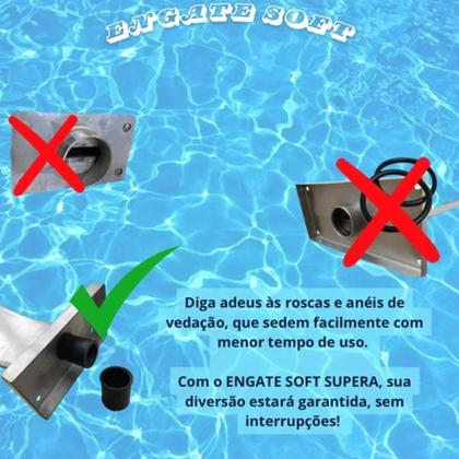 Imagem de Cascata Piscina Inox 80cm Altura Ótima Qualidade Direto do Fabricante