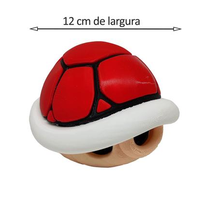 Imagem de Casco Tartaruga Mario Koopa Vermelho Super Bros 3D