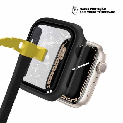 Imagem de Case Armor compatível com Apple Watch 41MM (Series 7) - Preta - Gshield
