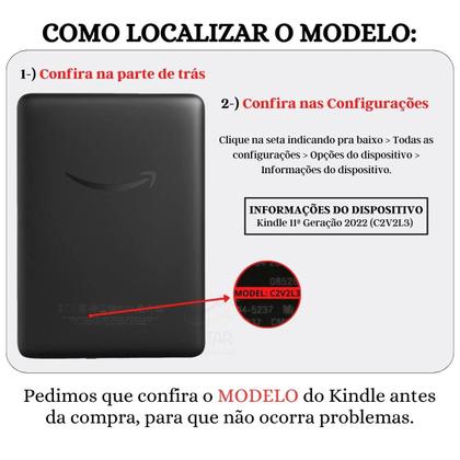 Imagem de Case Auto Sleep Couro Para Kindle 11 Geração 2022 (C2V2L3)