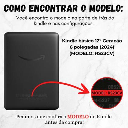 Imagem de Case C Alça Acrílico Para Kindle 12 Rs23Cv + Película Fosca