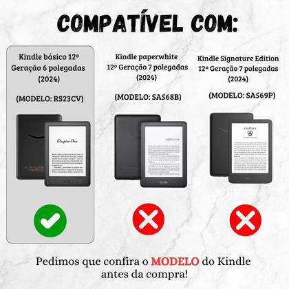 Imagem de Case C Alça Acrílico Para Kindle 12 Rs23Cv + Película Fosca