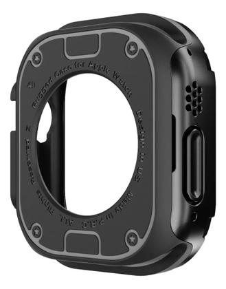 Imagem de Case Capa Anti Choque Dupla Compativel Com Iwatch Series 9 8 7 6 5 4 44mm E 45mm - Preto