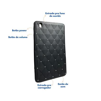 Imagem de Case Capa de Strass Emborrachada p/ Tablet 8 Polegadas T320