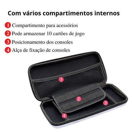 Imagem de Case Capa Estojo P/ Console Nintendo Switch Oled Porta Jogos