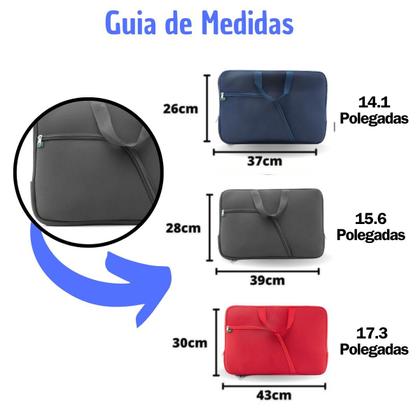 Imagem de Case Capa Pasta Azul Sem Bolso Lisa Para Guardar Notebook 14.1/15.6/17.3 Polegadas