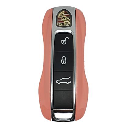 Imagem de Case Chave Porsche Rosa Com Cromado L+S 911 Cayman Cayenne