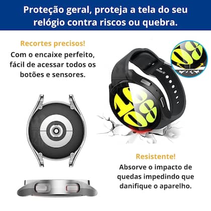 Imagem de Case de Proteção Acrílico Com Vidro Para Galaxy Watch 6 40mm
