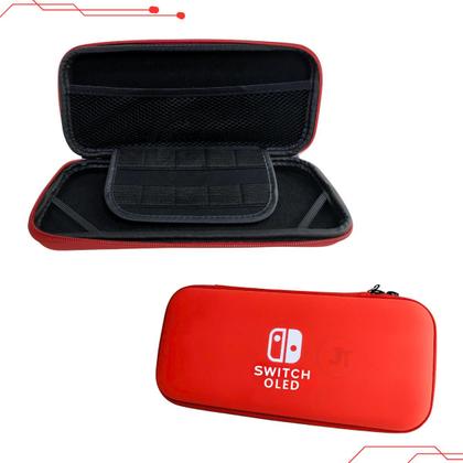 Imagem de Case Dura P/ Switch OLED Estojo Bolsa Capa Protetora Console Compatível Videogame Nintendo Capinha