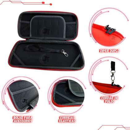 Imagem de Case Dura P/ Switch OLED Estojo Bolsa Capa Protetora Console Compatível Videogame Nintendo Capinha