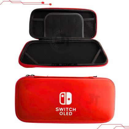 Imagem de Case Dura P/ Switch OLED Estojo Bolsa Capa Protetora Console Compatível Videogame Nintendo Capinha