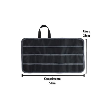 Imagem de Case Estojo Para Ferramentas Trinchas Pincel Eletricista Dobravel Nylon Reforçado 18 Bolsos