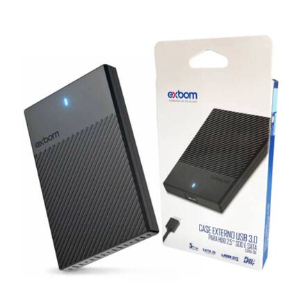 Imagem de Case Externo Gaveta Para Hd Sata 2.5 Notebook Slim Usb 3.0 5 Gbps Exbom CGHD-36
