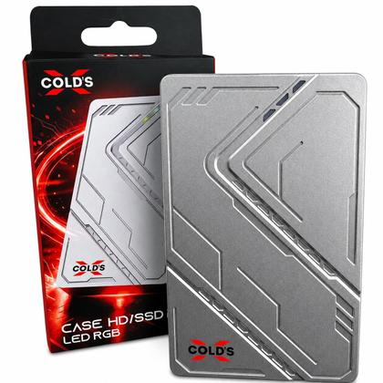 Imagem de Case Externo Hd SSD 2.5 Usbc 3.1 Alta Velocidade Premium Led Rgb Compatível Pc Notebook Smart Tv Ps4 Ps5 Xbox