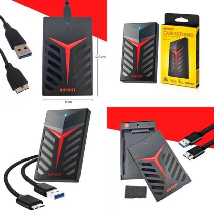 Imagem de Case Externo Para HD SSD Pc Notebook Tv E Som todos os videogames
