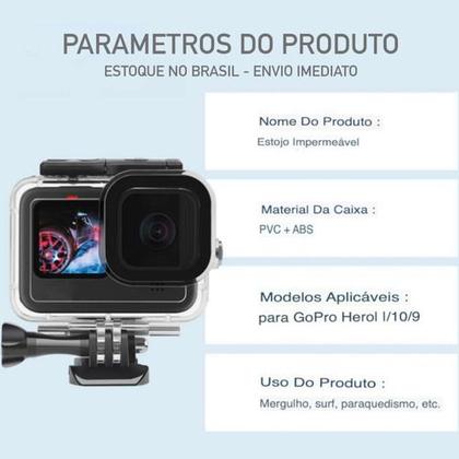 Imagem de Case Gopro 9 10 11 12 Caixa Estanque Protetora 60m Prova D'água