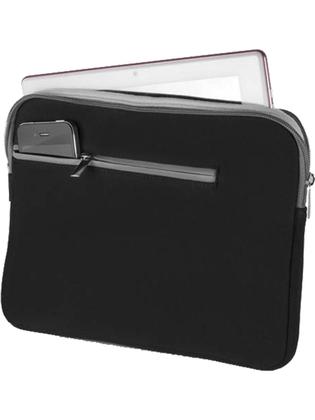 Imagem de Case Neoprene Para Notebook Até 15,6 Polegadas Preto E Cinza Bo400