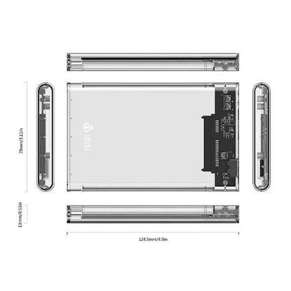 Imagem de Case para HD 2,5" USB 3.0 Transparente pc Sata