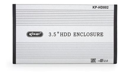 Imagem de Case Para Hd Externo Sata 3.5 Usb 2.0 Knup Kp-Hd002 Prata