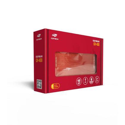 Imagem de Case para Hd Sata 2,5", C3Tech, CH-400RD, Usb 3.0, vermelha