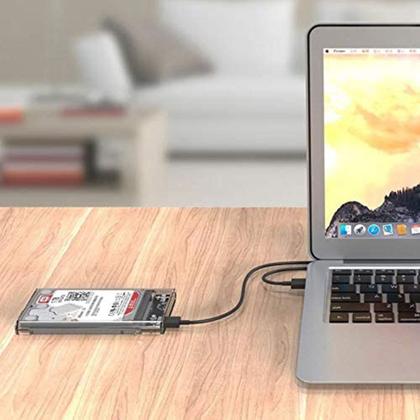 Imagem de Case para Hd transparente Usb 3.0 Transmissão 6gbps Sata 2.5" HD ou SSD