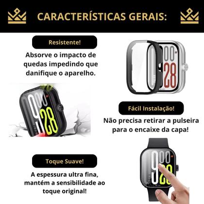 Imagem de Case para Redmi Watch 5 Global 2024 - acrílico com vidro