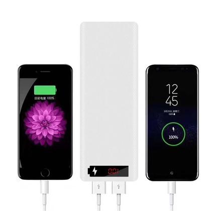 Imagem de Case Power Bank Dual USB Type-C com Suporte para Bateria 18650 - Carregamento Portátil para iPhone e Xiaomi